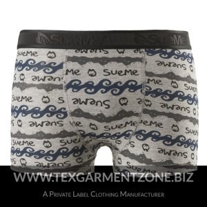 Men's Bonds 95% Cotton 5% Spandex Seamless AOP Printed Logo Elastic Plus Size Boxer Shorts