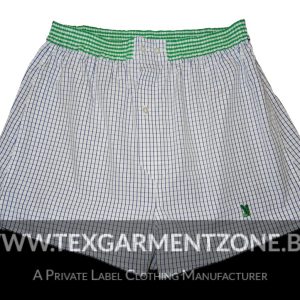 Mens Check Boxer Shorts Yarn Dyed