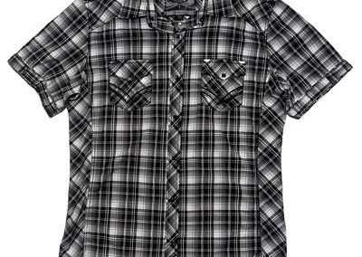 Young Man Short Sleeve Fashionable Yarn Dyed Shirt 400x284 - Wholesale Badminton T Shirt Manufcaturer for Quebec City