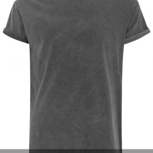 acid washed Men's Round Neck T-shirt with Acid Wash