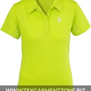 Ladies Pique Yellow Polo Shirt Cotton