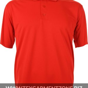 Men's Pique Polo Shirt Red Blank
