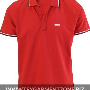 Men's Pique Polo Shirt Stripe Collar