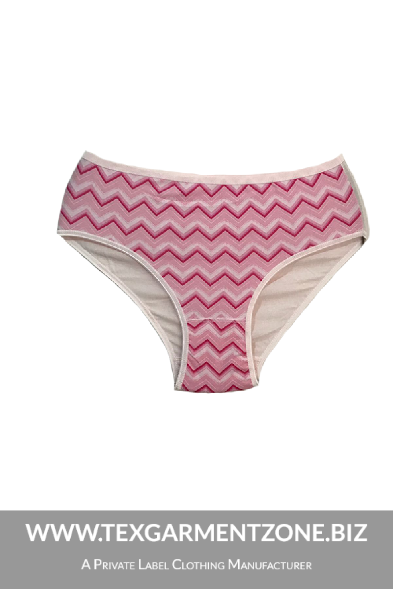 wholesale-ladies-panties-cheap-pink Ladies All over printed 5-Pack Brief Panties