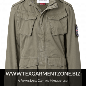 Men’s Cotton Twill Four Pocket Military Jacket Blazer
