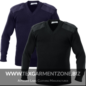 Security Guard Acrylic Pilot Commando V-neck Sweater Jumper