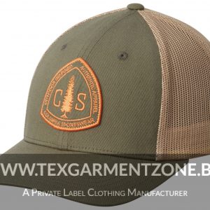 Men's Polyester Mesh Badge Hat Cap