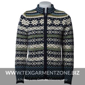 sweater_PNG67 Ladies Jacquard Designed Jacket Sweaters Cardigan