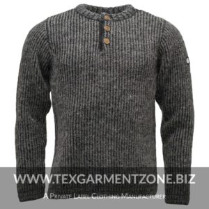 Mens Round Neck Rib Knitted Pullover Sweater