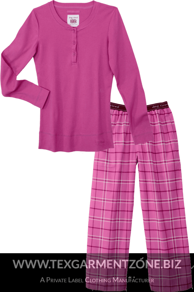 Womens purple pink knit pajamas nightwear sleepwear cotton - Ladies Comfortable Solid Pink Nigthwear and Check Printed Pajama